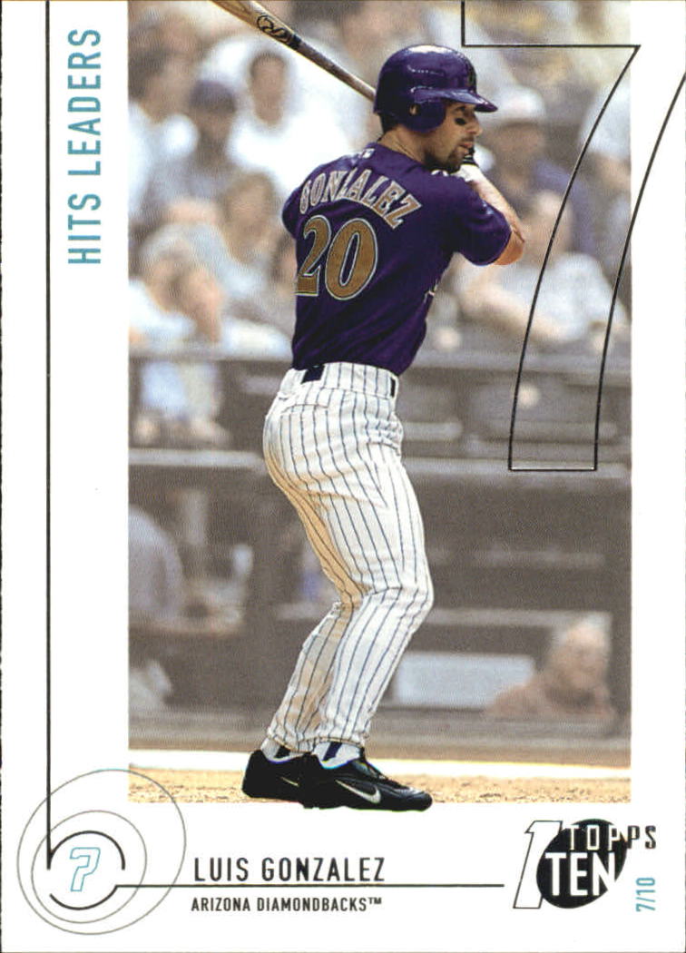 2002 Topps Ten #7 Luis Gonzalez HITS