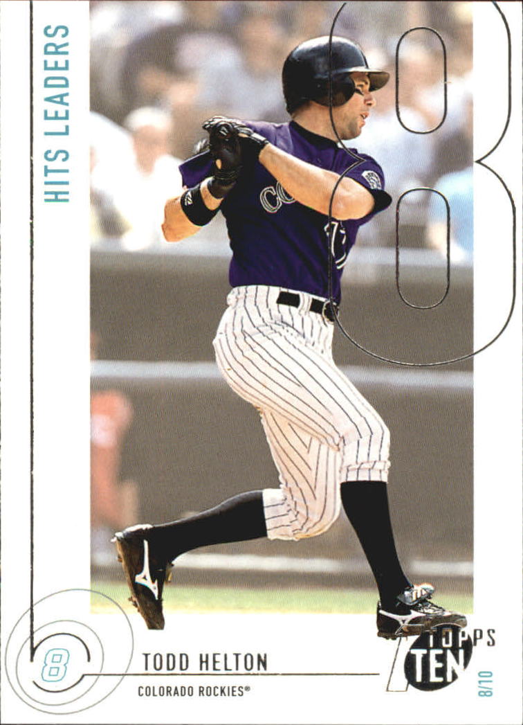 2002 Topps Ten #8 Todd Helton HITS
