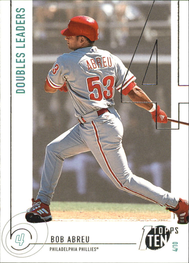 2002 Topps Ten #14 Bob Abreu 2B