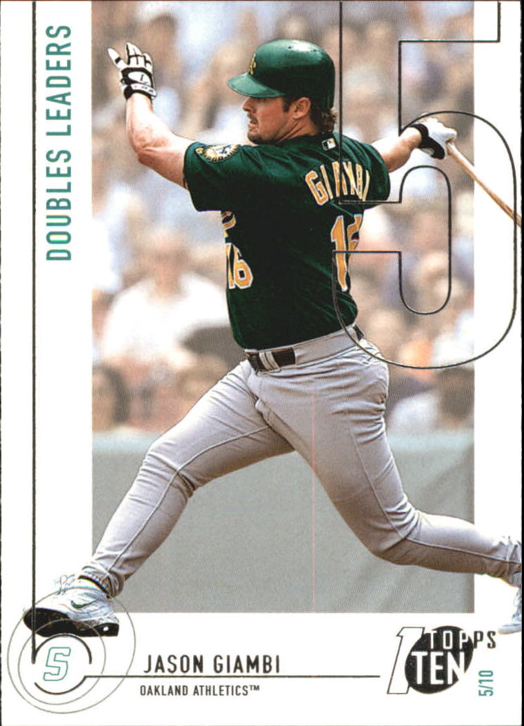 2002 Topps Ten #15 Jason Giambi 2B