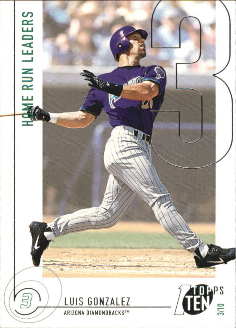 2002 Topps Ten #33 Luis Gonzalez HR