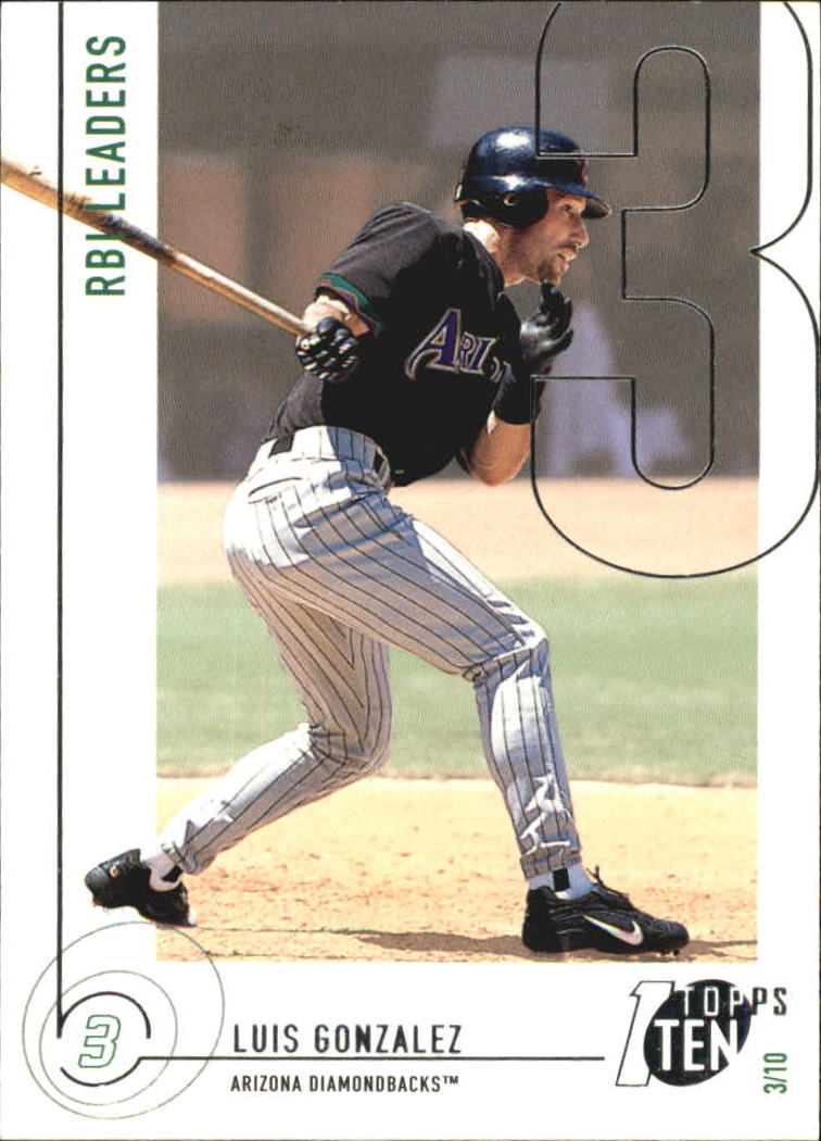 2002 Topps Ten #44 Luis Gonzalez RBI