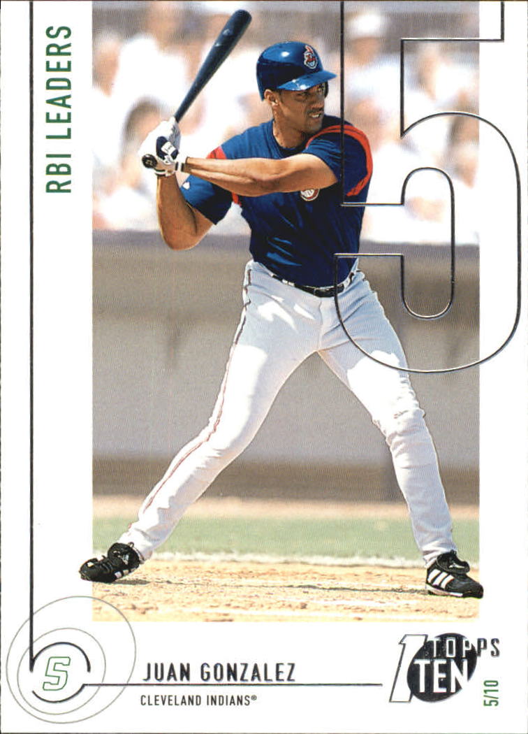 2002 Topps Ten #46 Juan Gonzalez RBI