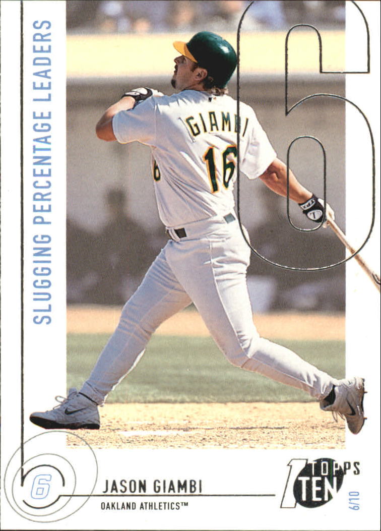 2002 Topps Ten #67 Jason Giambi SLG