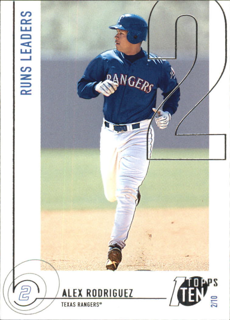 2002 Topps Ten #83 Alex Rodriguez RUNS