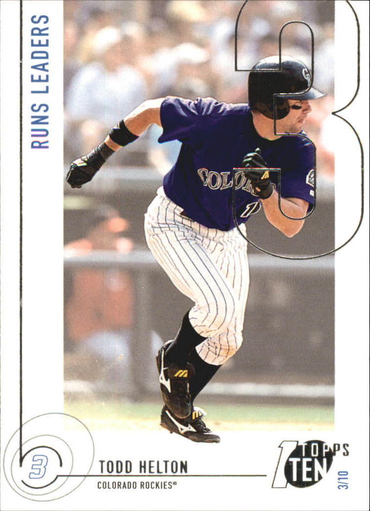 2002 Topps Ten #84 Todd Helton RUNS