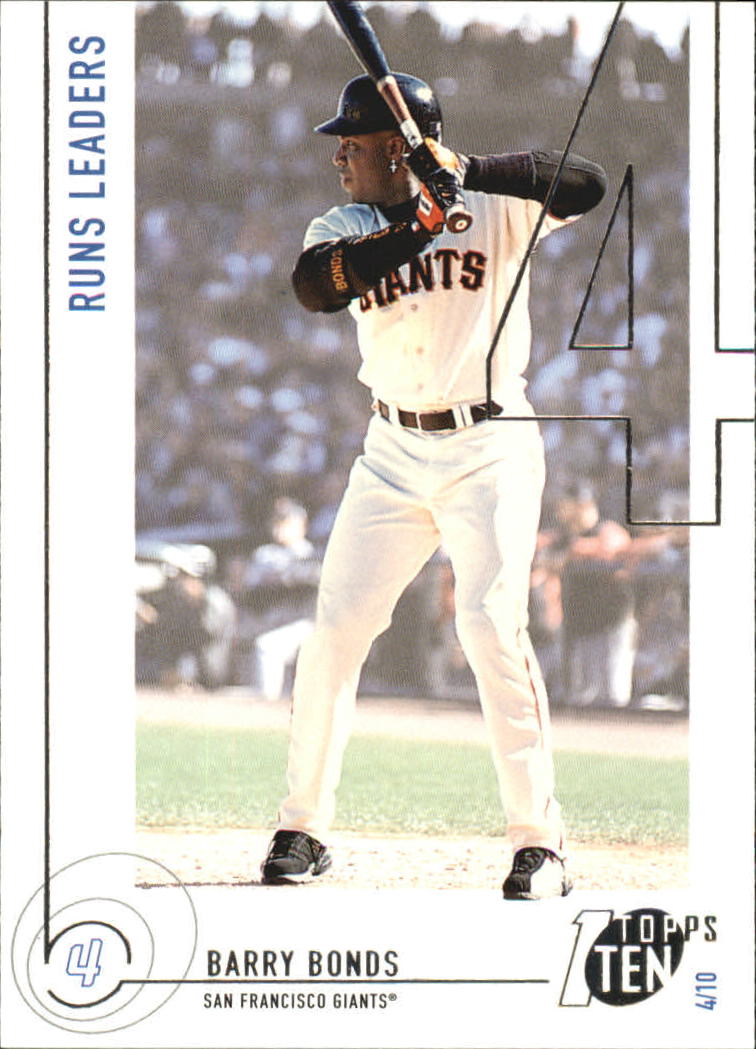 2002 Topps Ten #85 Barry Bonds RUNS