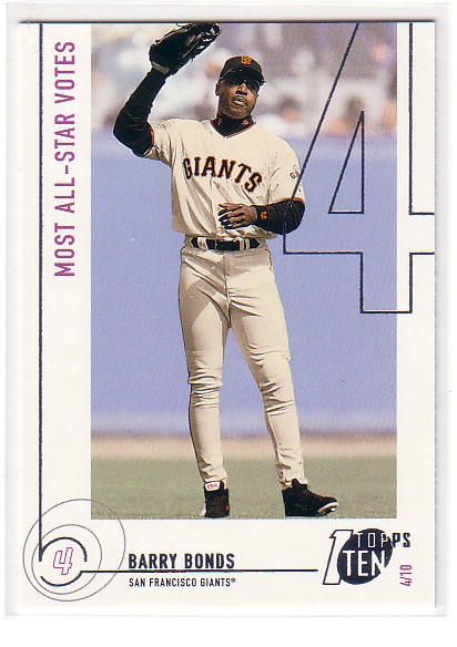 2002 Topps Ten #105 Barry Bonds AS VOTE