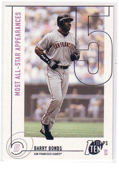 2002 Topps Ten #116 Barry Bonds AS APP