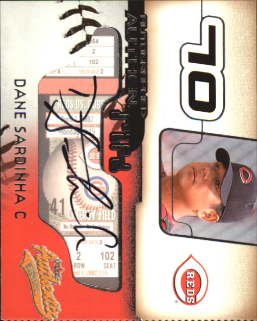 2002 Fleer Authentix Autograph AuthenTIX #AADS Dane Sardinha