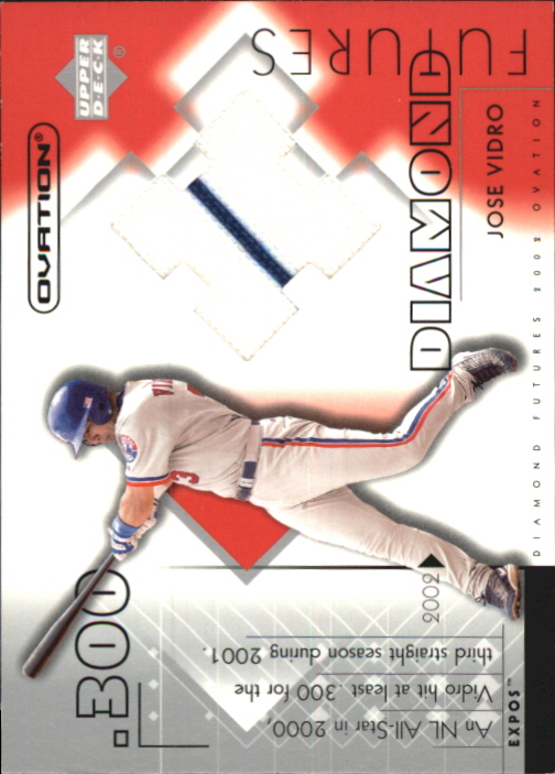 2002 Upper Deck Ovation Diamond Futures Jerseys #DFJV Jose Vidro