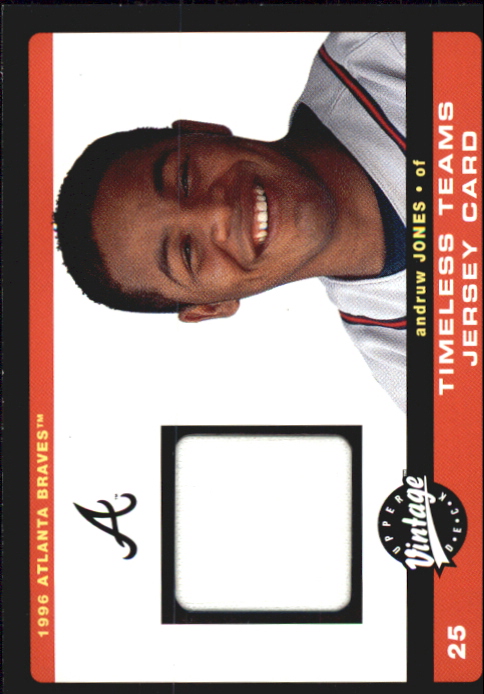 2002 Upper Deck Vintage Timeless Teams Game Jersey #JAJ Andruw Jones Jsy