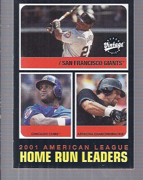 2002 Upper Deck Vintage #274A Bonds/Sosa/L.Gonz LL ERR