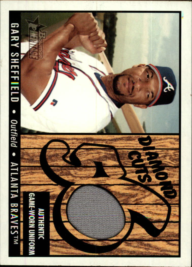 2003 Bowman Heritage Diamond Cuts Relics #GS Gary Sheffield Uni