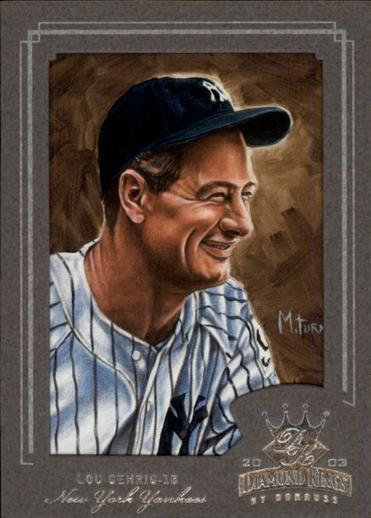 2003 Diamond Kings Silver Foil #162 Lou Gehrig RET