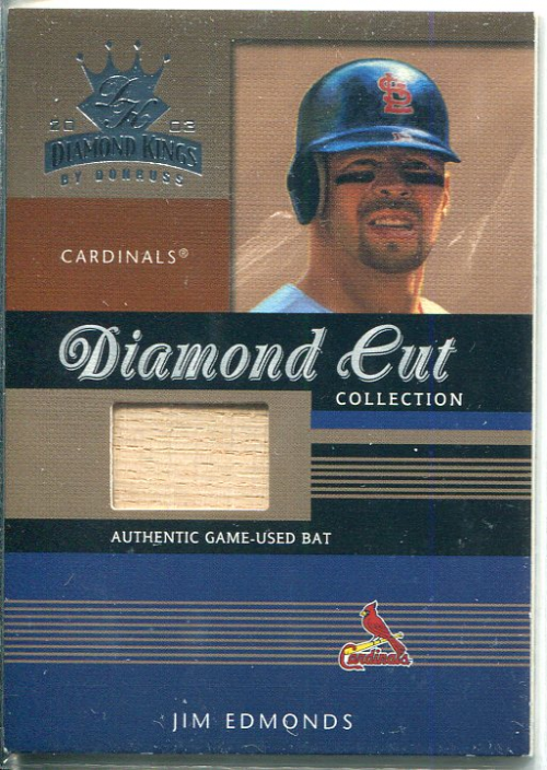 2003 Diamond Kings Diamond Cut Collection #105 Jim Edmonds Bat/250