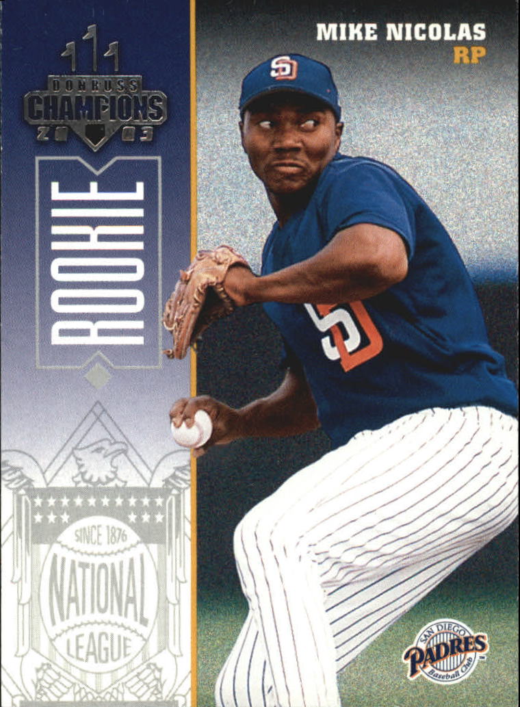 2003 Donruss Champions #293 Mike Nicolas RC