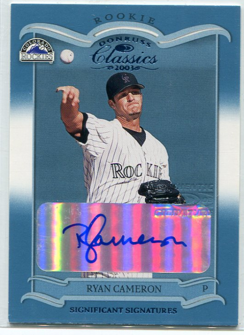 2003 Donruss Classics Significant Signatures #174 Ryan Cameron ROO/500