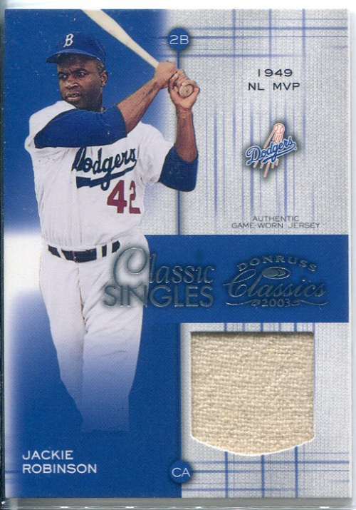 2003 Donruss Classics Classic Singles #3 Jackie Robinson Jsy/80
