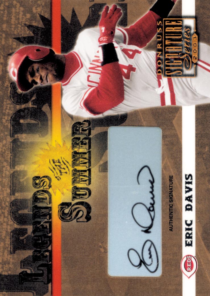 2003 Donruss Signature Legends of Summer Autographs #14 Eric Davis