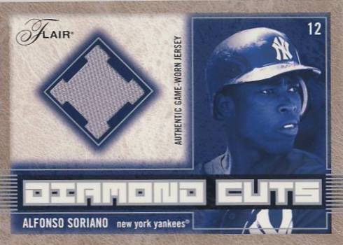 2003 Flair Diamond Cuts Jersey #AS Alfonso Soriano