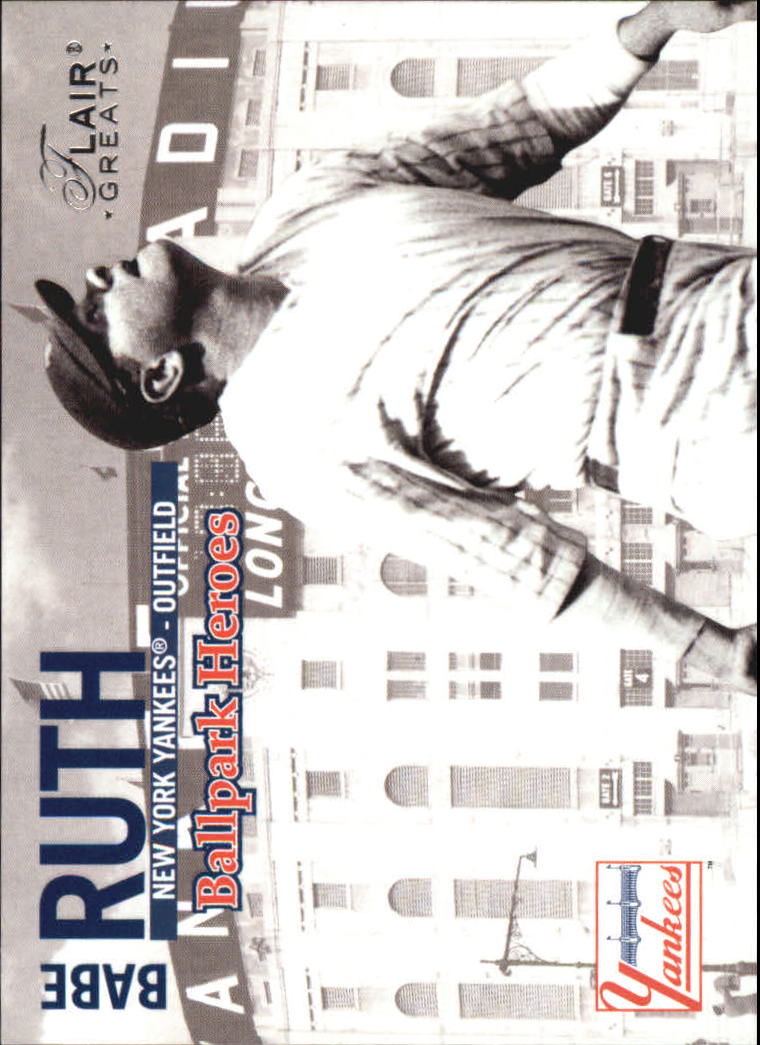 2003 Flair Greats Ballpark Heroes #2 Babe Ruth
