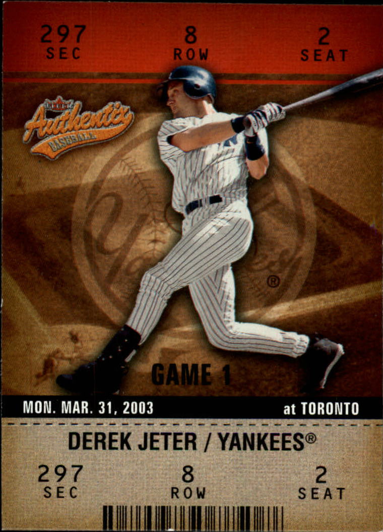 2003 Fleer Authentix #1 Derek Jeter