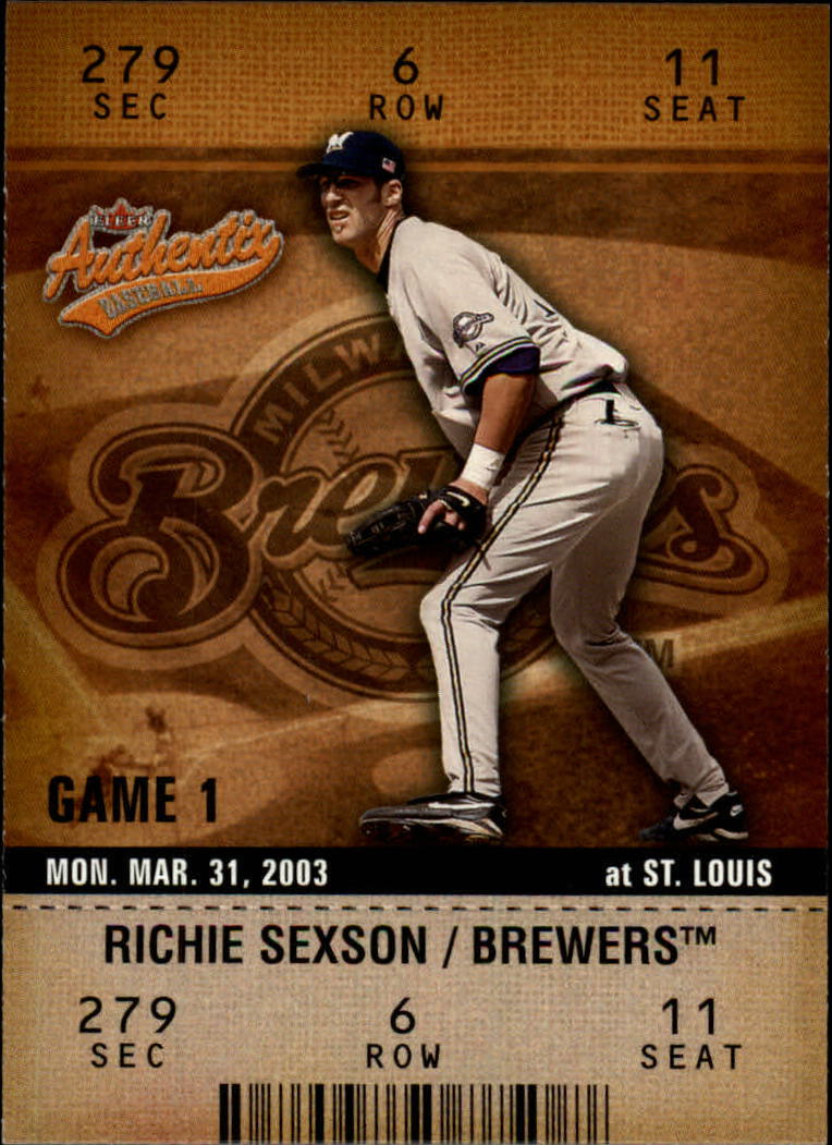 2003 Fleer Authentix #12 Richie Sexson