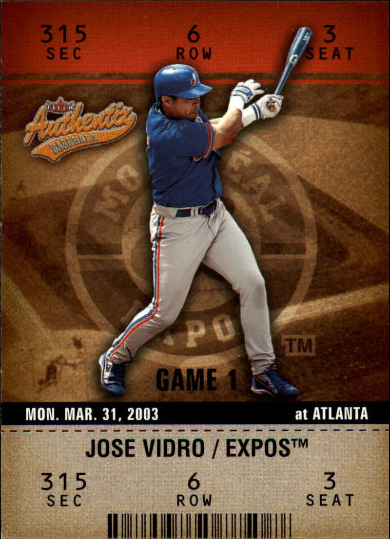 2003 Fleer Authentix #18 Jose Vidro