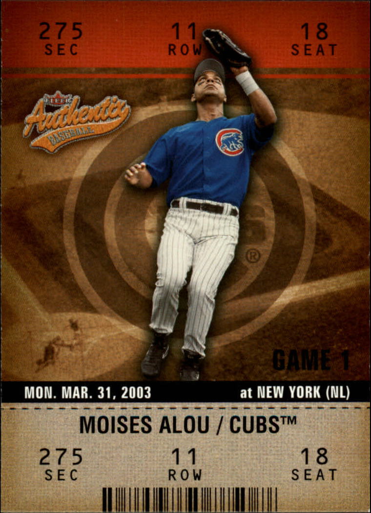 2003 Fleer Authentix #21 Moises Alou