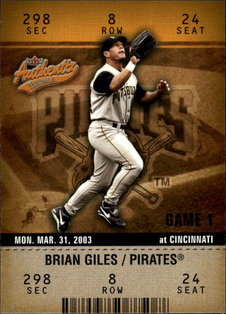 2003 Fleer Authentix #45 Brian Giles