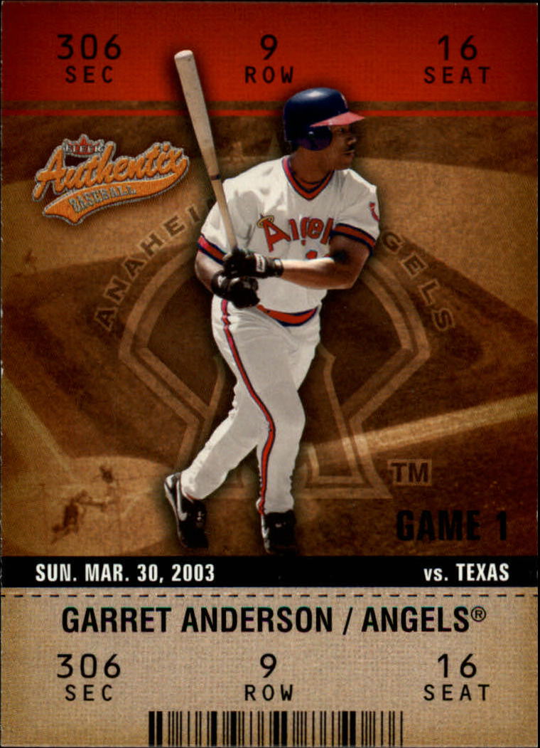 2003 Fleer Authentix #47 Garret Anderson