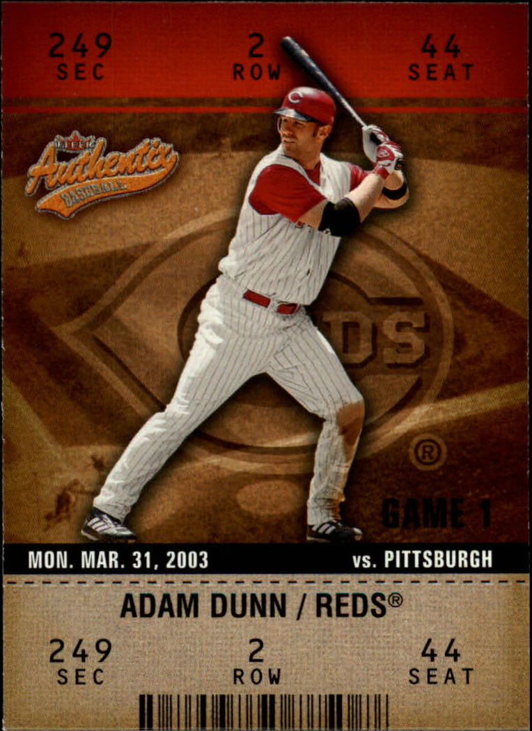 2003 Fleer Authentix #49 Adam Dunn