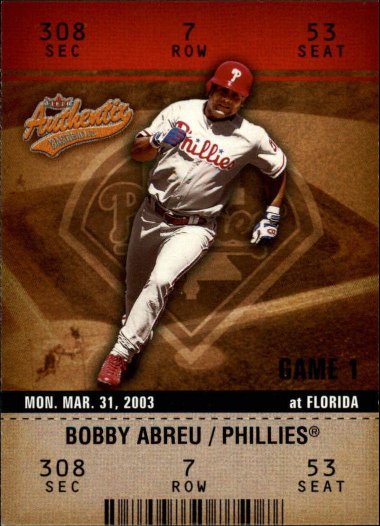 2003 Fleer Authentix #53 Bobby Abreu