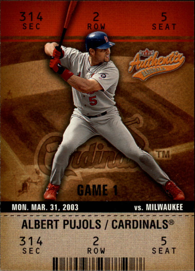 2003 Fleer Authentix #62 Albert Pujols