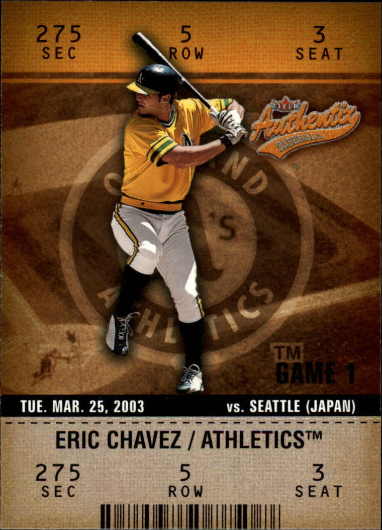 2003 Fleer Authentix #82 Eric Chavez