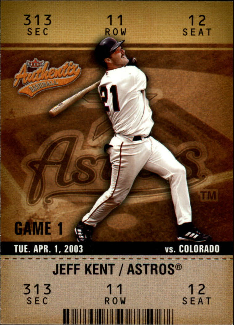 2003 Fleer Authentix #99 Jeff Kent