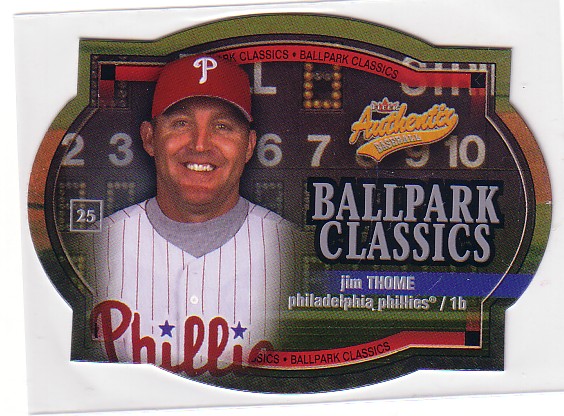2003 Fleer Authentix Ballpark Classics #7 Jim Thome