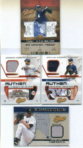 2003 Fleer Authentix Hometown Heroes Memorabilia #RC Roger Clemens Jsy