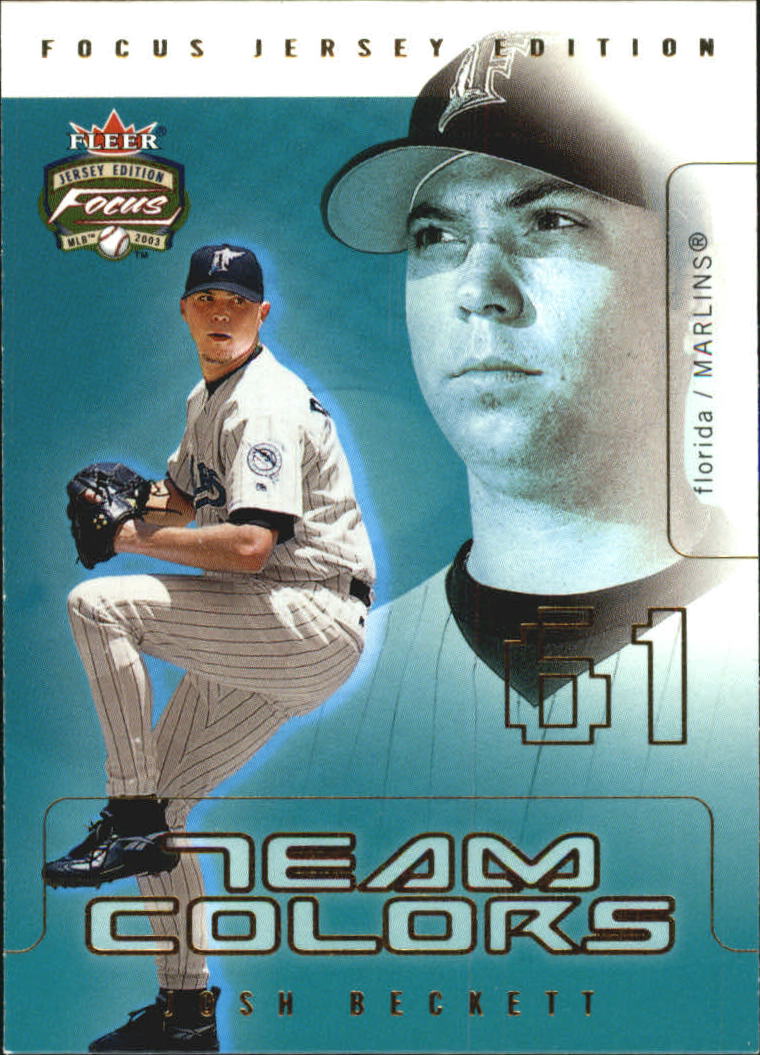 2003 Fleer Focus JE Team Colors #6 Josh Beckett