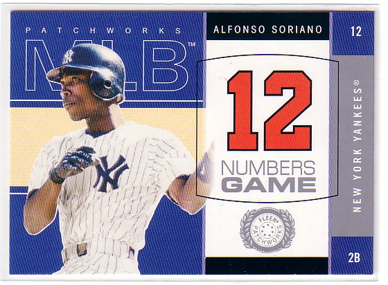 2003 Fleer Patchworks Numbers Game #9 Alfonso Soriano