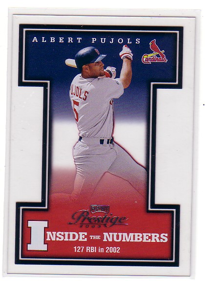 2003 Playoff Prestige Inside the Numbers #14 Albert Pujols