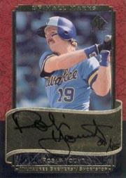 2003 SP Legendary Cuts Hall Marks Autographs #RY1 Robin Yount Black/45