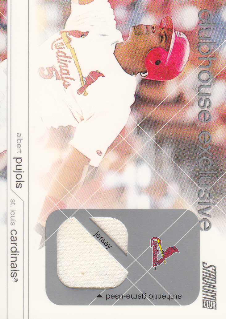 2003 Stadium Club Clubhouse Exclusive #CE1 Albert Pujols Jsy