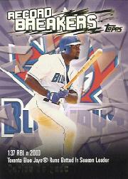 2003 Topps Record Breakers #CD1 Carlos Delgado 1