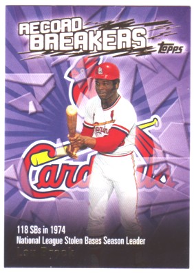 2003 Topps Record Breakers #LBR1 Lou Brock 1