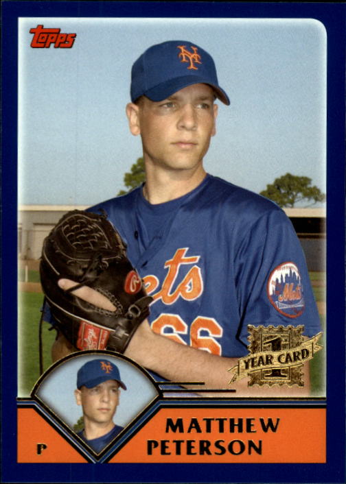 2003 Topps Traded #T254 Matthew Peterson  FY RC