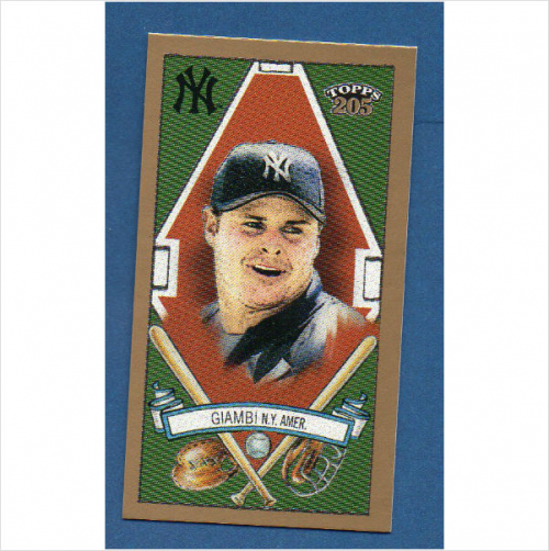 2003 Topps 205 Polar Bear #8B Jason Giambi Partial Jkt