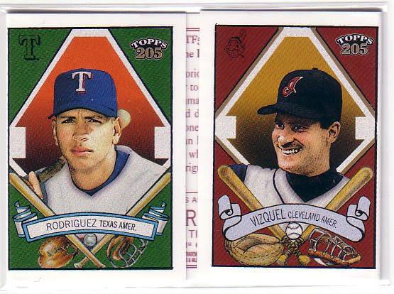 2003 Topps 205 Triple Folder Polar Bear #TF5 Omar Vizquel/Alex Rodriguez