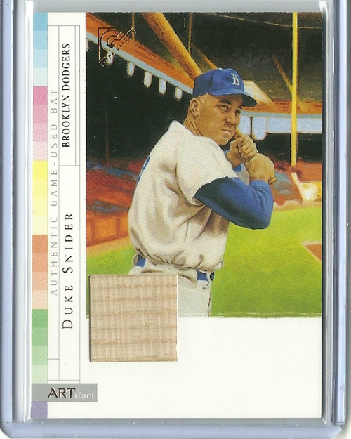 2003 Topps Gallery HOF ARTifact Relics #DS Duke Snider Bat F